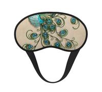 Pfauenmuster gedruckt,Vollständige Augenabdeckungen, lichtundurchlässige Schlafmasken, Verdunkelungs-Augenschützer