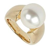 Pfeffinger Damen Ring aus Silber 925 goldplattiert Südsee Muschelkern-Perle 12mm 50 (15.9)