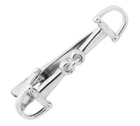 Pferdegebiss Krawattenklammer Krawattennadel Silber Gold, silber, Einheitsgröße