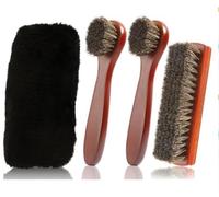 Pferdehaar Bürste,Rosshaarbürste,Schuhbürsten Set,2 Stück Horsehair Shoe Brush Set,Schuhbürste,Schuhputzsets Reinigung,Wildlederbürste,Schuhputzbürste,Schuhbürsten,Schuhputzset,Schuhpflegeset (4)