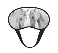 Pferdemuster, Tier, Weiß,Vollständige Augenabdeckungen, lichtundurchlässige Schlafmasken, Verdunkelungs-Augenschützer