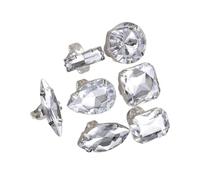 Pffiocix 7-teiliges elegantes Kristallring-Set in Tropfenform | Verstellbarer Schmuck aus Legierung für Partys, Hochzeiten und besondere Anlässe
