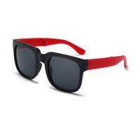 PFINAMC Bunte faltbare Sonnenbrille Outdoor Kinder Sonnenbrille Jungen Mädchen Markendesign Quadratische Brille Kinderbrille Schutz UV400,Schwarz,A