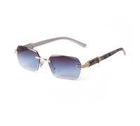 PFINAMC Randlose Sonnenbrille für Damen, modische Vintage-Sonnenbrille, C4, S
