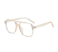PFINAMC Transparente Brillenfassung für Damen und Herren, Anti-Blaulicht, quadratisch, Brillen, optische Brille, 6, V