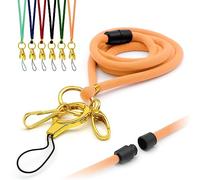 Pfirsichfarbe Schlüsselband Lanyard mit Metalldrehhaken Ausweiskartenhalter Cool Schlüsselanhänger 5mm Band Sicherheitsverschluss Vergoldet metall-klipp Von LanyardsTomorrow 1 Stk