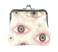 Pfirsichfarbene goldfarbene Geldbörse für Damen, Leder, Münzgeldbörse, einzigartiger Kartenhalter für Männer, Frauen, Reisen