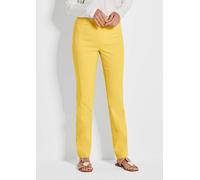 Schlupfhose GOLDNER "Kurzgröße Schlupfhose CARLA in Super-Stretch", Damen, Gr. 24, K-Gr, gelb, Obermaterial: 72% Viskose CV. 25% Polyamid PA. 3% Elasthan EL., Hosen Schlupfhose (66993463-24) gelb