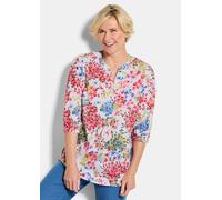 Tunika GOLDNER "Schlupfbluse mit floralem Muster", Damen, Gr. 46, bunt (bunt, gemustert), Obermaterial: 100% Polyester PES., figurumspielend, Tuniken, Schlitze an der Seitennaht (42863464-46) bunt, ge