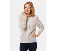 Pflegeleichte Strickjacke in hochwertiger Rippenstruktur braun 44