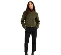 pflegeleichter Damen Blouson in Wolloptik Übergangs-Jacke mit Zierknöpfen Große Größen 973668 Grün 54