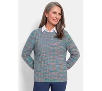 Pflegeleichter Strickpullover in Melange-Optik bunt 42