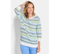 Pflegeleichter Strickpullover mit Wellenmuster blau 25