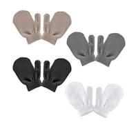 PFLYPF 4 paar Kinderstrickhandschuhe, Winterfleecehandschuhe, warme Outdoor-Handschuhe, Kleinkind Fäustlinge, warme und kältebeständige Strickhandschuhe für Säuglinge und Kleinkinder