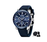 (PG5140-SilverBlueR) 2022 NEU (Pagrne) PAGANI DESIGN Business Herren Quarzuhr Saphir Stahl Chronograph