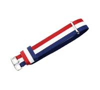 Pgqjfks 10/12/13/14/15/16/17/18/19/20/22mm Universal-Uhrenarmband aus Nylon-Canvas für Damen und Herren, silberne Schnalle, Farbe 7, 15mm