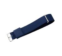 Pgqjfks 10/12/13/14/15/16/17/18/19/20/22mm Universal-Uhrenarmband aus Nylon-Canvas für Damen und Herren, silberne Schnalle, Dunkelblau, 17mm