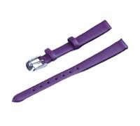 Pgqjfks Leder-Uhrenarmband 8/10/12/14/16/18/20/22mm, weiches Uhrenarmband-Zubehör, Lila, 16mm