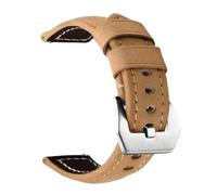 Pgqjfks Schnellverschluss-Lederarmbänder 22mm Retro-Lederarmband-Zubehör, Hellbraun-s, 20mm