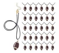 PH PandaHall 100 Stück Fußball Anhänger Halsketten, Legierung Emaille Fußball Anhänger Sport Thema Halsketten Wachsband Spieltaghalsketten für Sportveranstaltungen Party Geschenk Schmuck, Gold