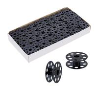 PH PandaHall 100 Stück M Größe Metallspulen für Nähmaschine, Nähmaschinen Zubehör 25.5x11mm Spule Kompatibel mit JUKI DU 1181N, JUKI DNU 241, DNU 1541s, CONSEW 205RB für Nähen Accessoires, Schwarz