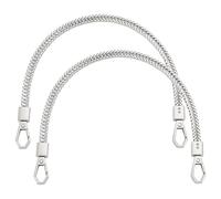 PH PandaHall 2 Stück Silberne Schlangenkette Für Handtaschenketten Taschen Geldbeutel Knochen Kettenriemen Schultertaschen Riemen Ersatz Mit Metallschnallen Für Handgefertigte Taschen Geldbeutel