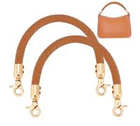 PH PandaHall 2 Stück Taschenhenkel 32cm Geflochtene Taschengriffe Geldbörsenriemen Geldbörsengriff Ersatz Taschenriemen Aus Leder Kurzer Handtaschenriemen Mit Goldener Schnalle Für DIY Unterarmtaschen
