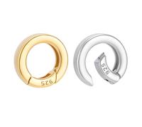 PH PandaHall 2 Stücke 925 Sterling Silber Feder Gate Ringe 12mm Federverschluss Schmuckherstellung Goldene und Silberne Verschlüsse für Halskette Armband 9 Gauge