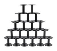 PH PandaHall 20 Packungen Kleine Leere Spulen 5.6cm Schwarze Kunststoffspulen Drahtwebspulen Bandkettenbandspulen Bastelgarnspulen Für Stickgarn Garnschnur Drahtspule