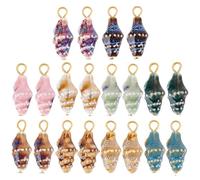 PH PandaHall 20 Stück Keramik Muschel Charms 10 Stile Spirale Muschel Charms 26mm Porzellan Muschelanhänger Für Halskette Armband Ohrringe Schmuckherstellung