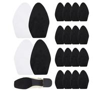 PH PandaHall 20 Stück Wildledersohlen Selbstklebende Halbsohlen Rutschfeste Schuhsohlenschoner Zum Aufkleben Auf Patches Für Eselschuhe Schuhe Mit Hohen Absätzen 12.7x8.3cm Schwarz