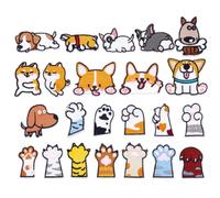 PH PandaHall 23 Styles Hunde Und Katzenpfoten Patches Bestickter Aufnäher Mit Haustiermotiv Zum Aufnähen Oder Aufbügeln Applikation Auf Stoff Zum Verstecken von Schäden Für DIY Reparaturkleidung