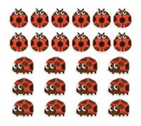 PH PandaHall 24 Stück 2 Stile Rote Marienkäfer Patches, Stickerei Nähen Patches Tier Design Reparatur Patches für Rucksäcke Kleidung Cosplay Deko
