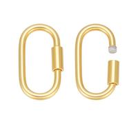 PH PandaHall 2Stück 925 Sterling Silber Schraubverschluss Clasps Gold Schmuck Clasps Oval Design Halskette Enhancer Verkürzer Für DIY Craft Schmuck Herstellung
