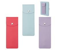 PH PandaHall 3 Farben Elastisches Band Stifthalter Leder Stiftehülle Verstellbares Federmäppchen Stiftetasche Organizer Für Notizbücher Büro Schule Schülerplaner Bücher Tagebücher 17.3x6.5cm