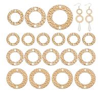 PH PandaHall 30 Stück 18K Vergoldete Verbindungsringe Goldene Schmuckverbinderringe 15/20/25mm Anhänger Charm Verbindungsstücke Für Halsketten Armbänder Schmuckherstellung