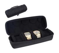 PH PandaHall 4 Fächer Uhrenetui Reise Uhren Aufbewahrungsbox Uhren Reißverschluss Organizer Box Tragbare Uhrensammlungbox Armbanduhr Halter für Männer Vatertag Armbanduhr Armband Geschenke Verpackung