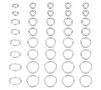PH PandaHall 4 Größen Sprung Ringe 925 Sterling Silber Geschlossene O Ringe 40pcs Open Jump Rings Connector Rings Split Rings Circle Clasp für Halskette, Armband, Schmuckherstellung 3/4/5/6 mm