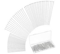 PH PandaHall 400 Stück 3 Stile 304 Edelstahl Flachkopfstifte Ösenstifte Kugelstifte Stifte Zur Schmuckherstellung Metallkopfstifte Zum Basteln von Ohrringen Armbändern Halsketten Anhängern