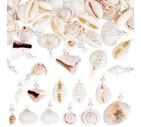 PH PandaHall 44 Stück 11 Stile Natürliche Muschel Anhänger Strand Muscheln Charms Kauri Muschel Charms Für Ohrringe Armband Schmuck DIY Handwerk Machen
