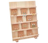 PH PandaHall 5-stufiger Schmuckständer aus Holz Ohrring Display Ständer Ohrring-Karten-Halter Einzelhandels-Schmuckständer Abnehmbare Vitrine für den Verkauf Armbänder Craft Schmuck zeigen Lagerung