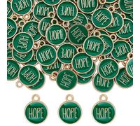 PH PandaHall 72 Stück Joy Hope Peace Anhänger 3 Stile Wish Anhänger Emaille Schmuck Charme für Schmuckherstellung Armband Halskette Ohrringe DIY Handwerk Dekoration 18x14mm