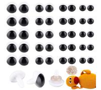 PH PandaHall 80 Stück Sicherheitsaugen Zum Häkeln 4 Größen 10/12/14/16mm Häkelaugen Amigurumi Augen Mit Unterlegscheiben Für Puppenbär Teddy Hase Basteln