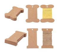 PH PandaHall 80PCS Farbbandaufbewahrung Organizer, 2 Styles Karton Farbband Craft Spools Garnspulen Halter Kraft Floss Bobbins Flache Spule Bobbin für Kreuzstich Baumwolle Garn Nähen Lagerung