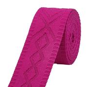 PH PandaHall 9.14 m Besticktes Webband Mit Rautenmuster 38mm Jacquard Besatzband In Reiner Farbe Zum Nähen von Taschengurten DIY Kleidungsdekoration