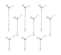 PH PandaHall 9 Stück Halskette Verlängerungskette, 3 Größen Messing Edelstahl Verlängerung Herz Stil Armband Ketten Einstellbarer Schieber Perle Ketten mit Verschluss für Frauen Schmuckherstellung