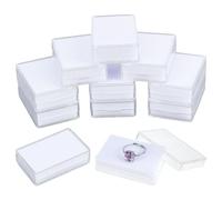 PH PandaHall Edelstein Präsentationsbox 18 Stück Lose Diamanten Aufbewahrungsbox Präsentationsbox Kleiner Schmuckorganizer Mit Weißem Schwamm Für Strasssteine Kristalle Kleine Perlen 5.7x3.7x1.6cm