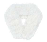 PH PandaHall Faux Pelz Kragen, Flauschiger Pelzhutbesatz Weißer Neckwarmer Abnehmbarer Schal Winterlicher Halswärmer für Hutersatz Damen und Herrenbekleidung DIY Basteln Accessoires, 83x13cm