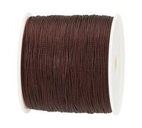 PH PandaHall Gewachste Polyesterkordel 0,5mm Braun 106m/Rolle | Friesen String Gewachste Baumwollschnur Faden für Schmuckherstellung Schwarzer Faden und Makramee Supplies