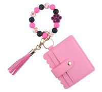 Phamines Silikon-Armband mit Pfotenmotiv, Kreditkartenhalter, Ausweis, Fenster, Schlüsselanhänger, Quaste, Autoschlüssel, Damen, rose, Einheitsgröße, Silikon-Armband mit niedlichem Krallenmotiv